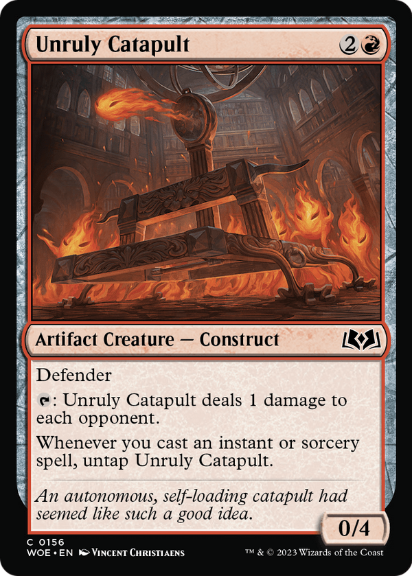 Unruly Catapult (WOE-156) - Wilds of Eldraine Foil