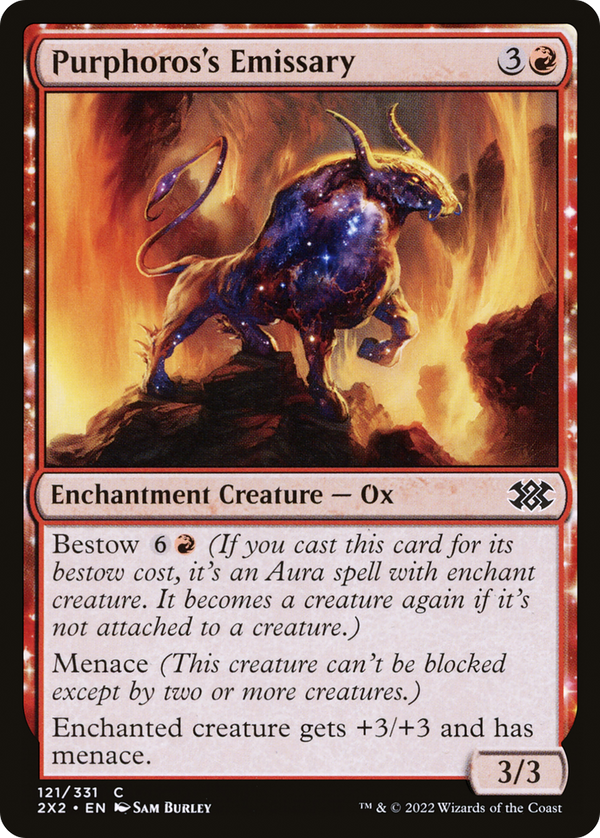 Purphoros's Emissary (2X2-121) - Double Masters 2022: (enchantment) Foil