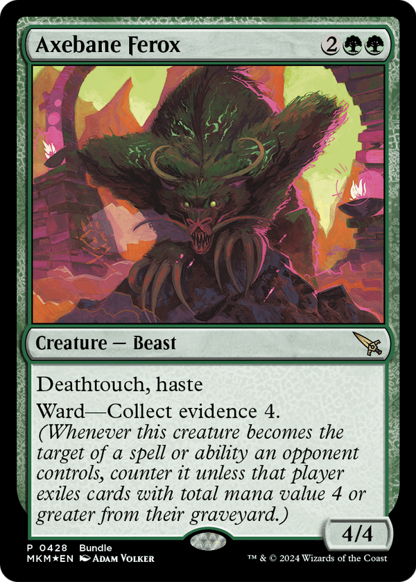 Axebane Ferox (MKM Bundle) (UMP-428) - Murders at Karlov Manor Foil