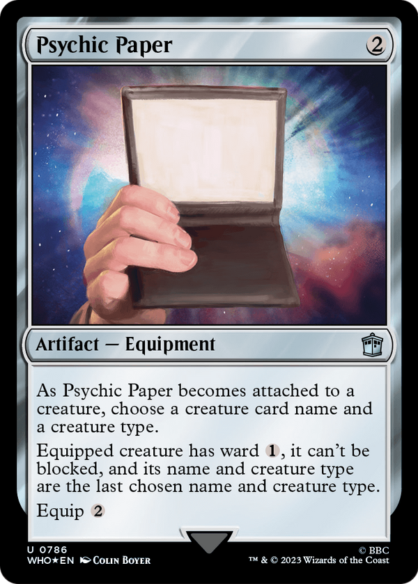 Psychic Paper (Surge Foil) (WHO-786) - Doctor Who Foil