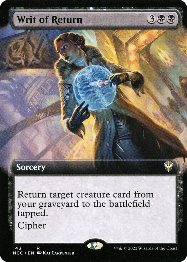 Writ of Return (Extended Art) (NCC-143) - New Capenna Commander: (Extended Art)