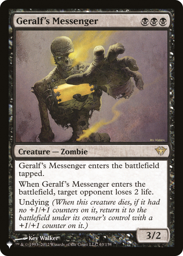 Geralf's Messenger (LIST-DKA-63) - The List