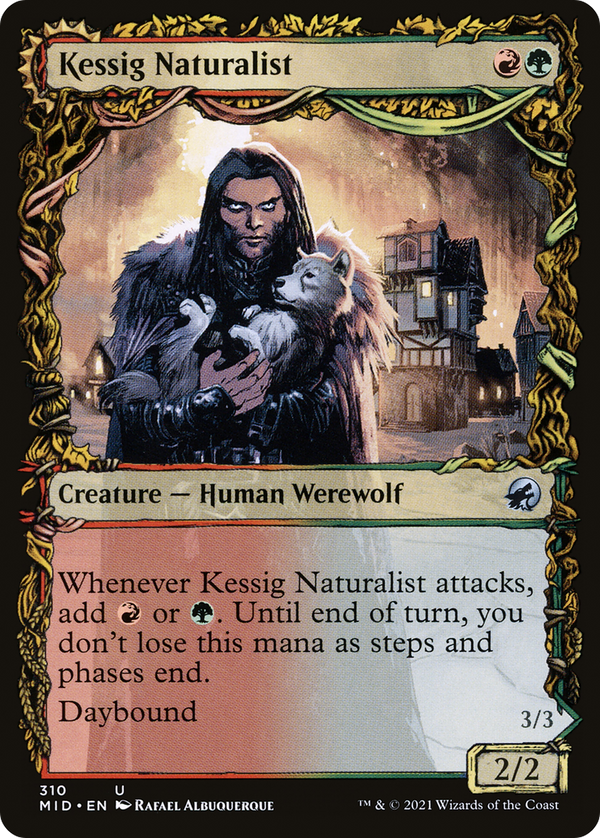 Kessig Naturalist (Showcase) (MID-310) - Innistrad: Midnight Hunt: (Showcase, Double Faced Transform) Foil