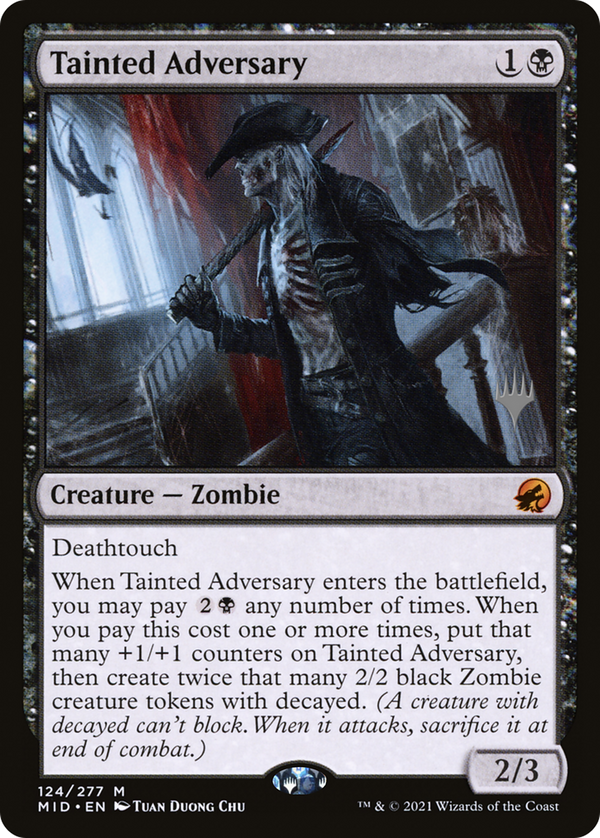 Tainted Adversary (PPMID-124) - Innistrad: Midnight Hunt Promos Foil