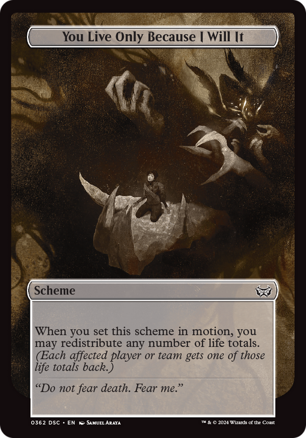 You Live Only Because I Will It (Full Art) (A:DSC-362) - Duskmourn: House of Horror Commander