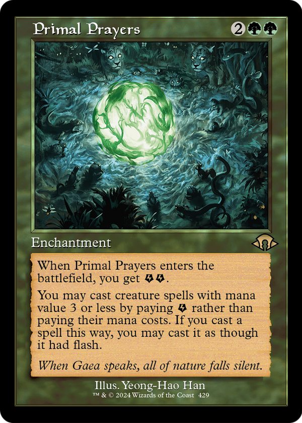 Primal Prayers (Retro Frame) (MH3-429) - Modern Horizons 3