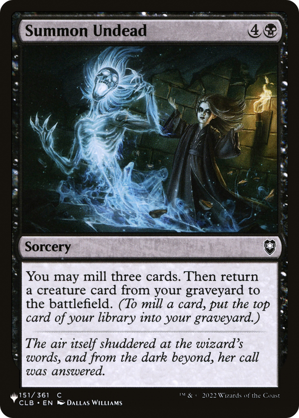 Summon Undead (LIST-CLB-151) - The List