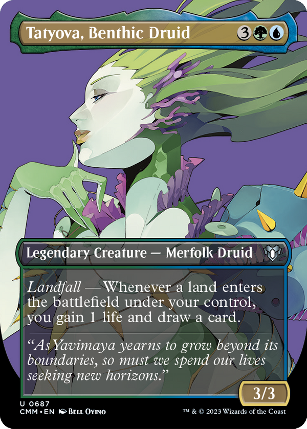 Tatyova, Benthic Druid (Borderless) (CMM-687) - Commander Masters