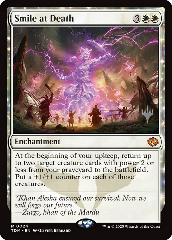 Smile at Death (PPTDM-024) - Promo Pack: Tarkir: Dragonstorm: (enchantment)