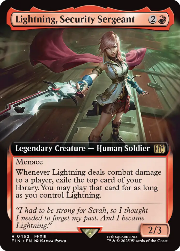 Lightning, Security Sergeant (Extended Art) (FIN-462) - FINAL FANTASY: (Extended Art) Foil