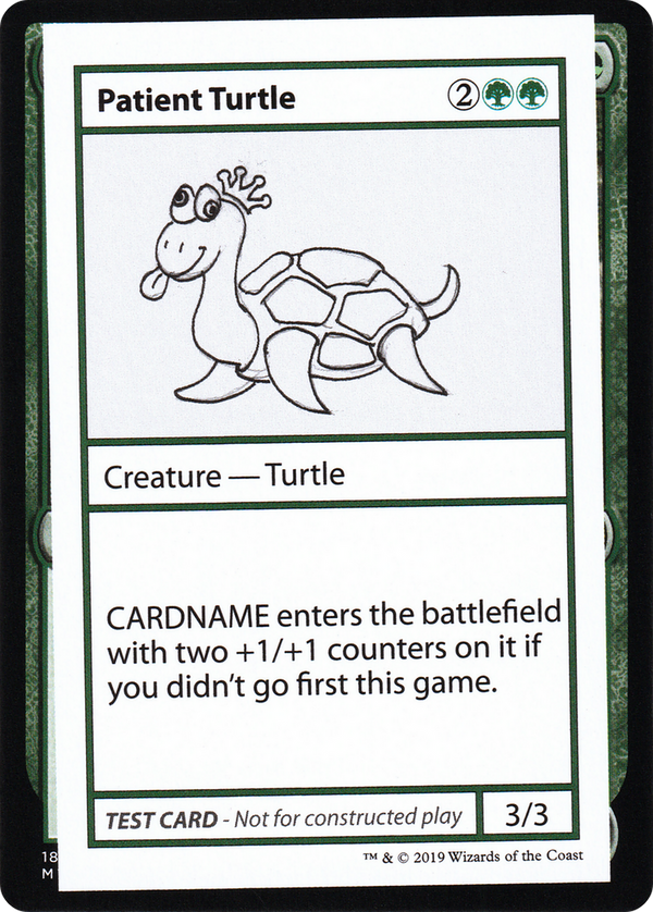 Patient Turtle (No PW Symbol) (CMB1-) - Mystery Booster Playtest Cards 2021