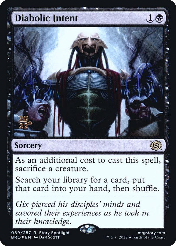 Diabolic Intent (PRE-089) - The Brothers' War Promos Foil