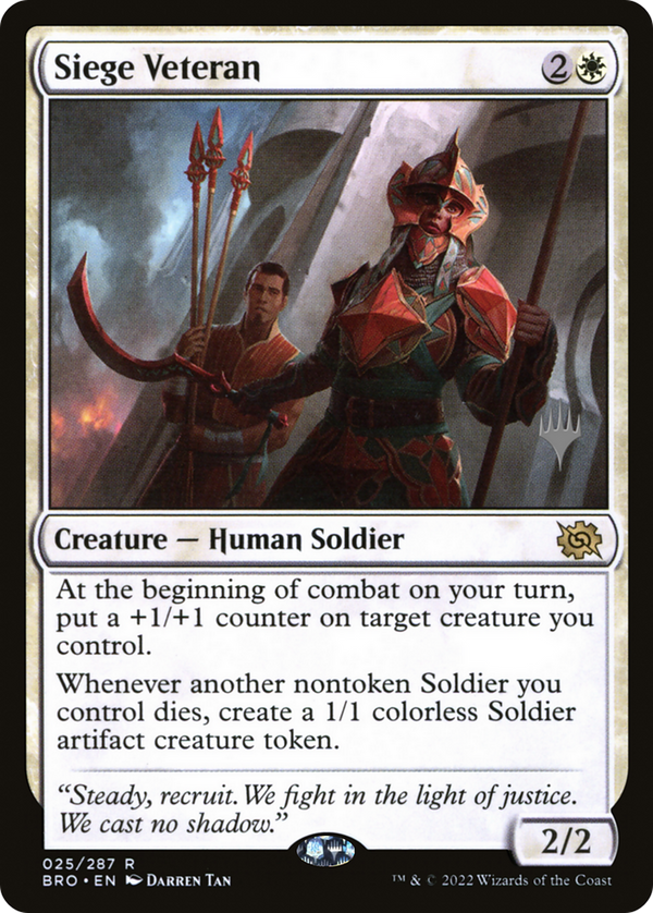Siege Veteran (PPBRO-025) - The Brothers' War Promos