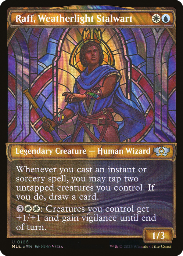 Raff, Weatherlight Stalwart (Halo Foil) (MUL-186) - Multiverse Legends: (Showcase) Foil