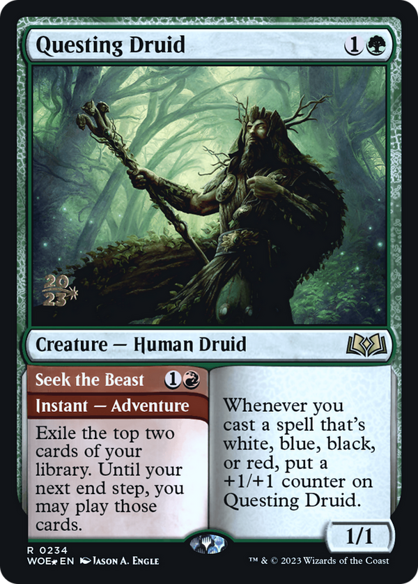 Questing Druid (PRE-234) - Wilds of Eldraine Promos Foil