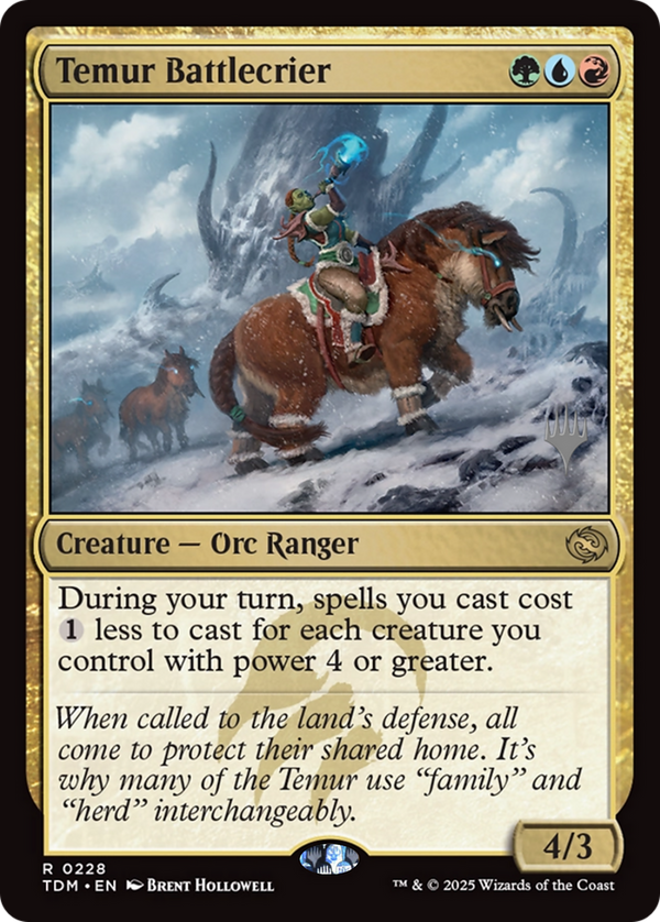 Temur Battlecrier (PPTDM-228) - Promo Pack: Tarkir: Dragonstorm Foil