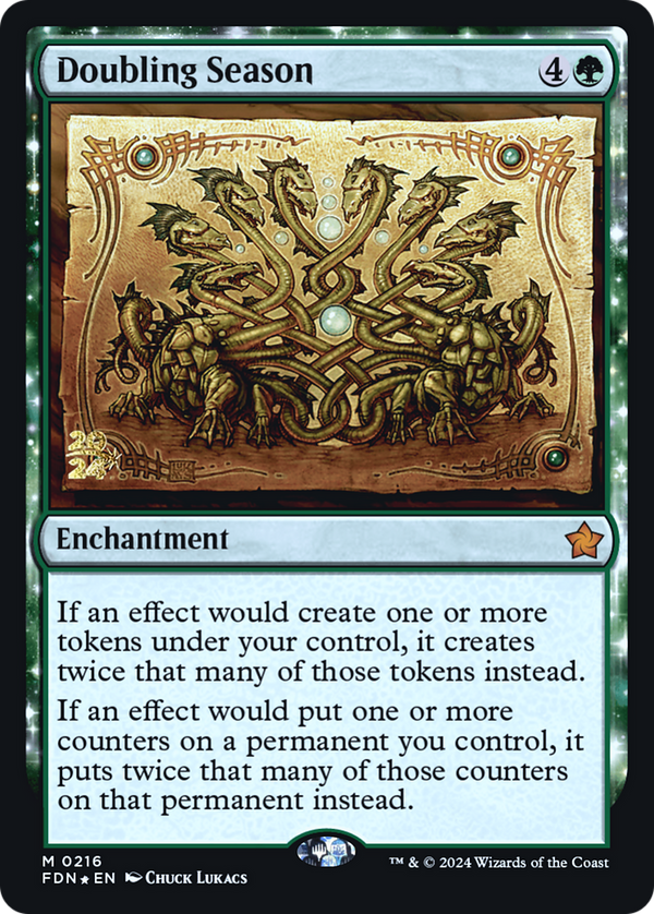 Doubling Season (PRE-216) - Foundations Promos: (enchantment) Foil