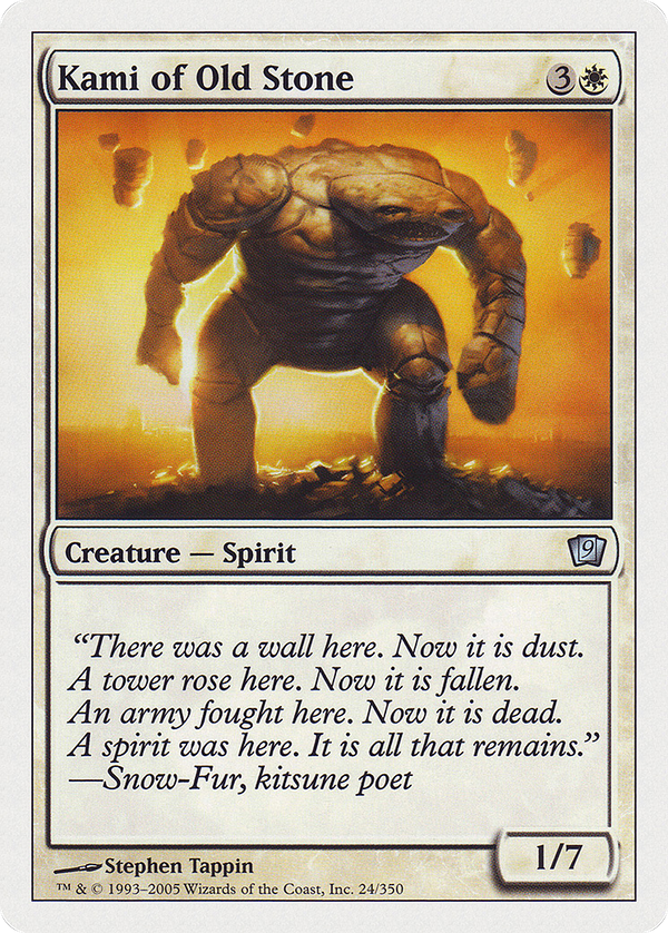 Kami of Old Stone (9ED-024) - 9th Edition Foil