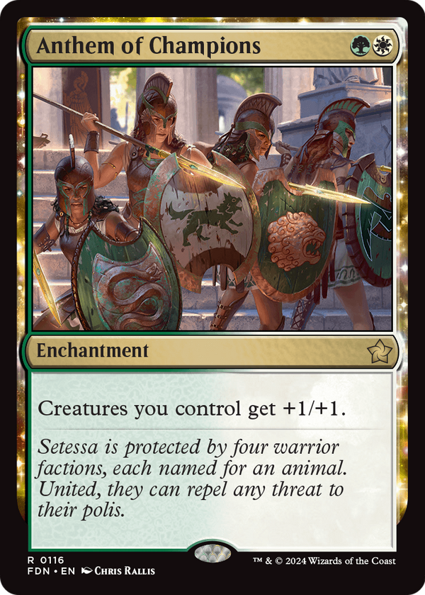 Anthem of Champions (FDN-116) - Foundations: (enchantment) Foil