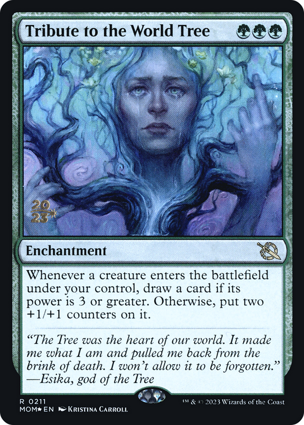 Tribute to the World Tree (PRE-211) - March of the Machine Promos Foil