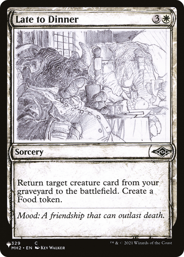 Late to Dinner (Showcase) (LIST-MH2-329) - The List: (Showcase)