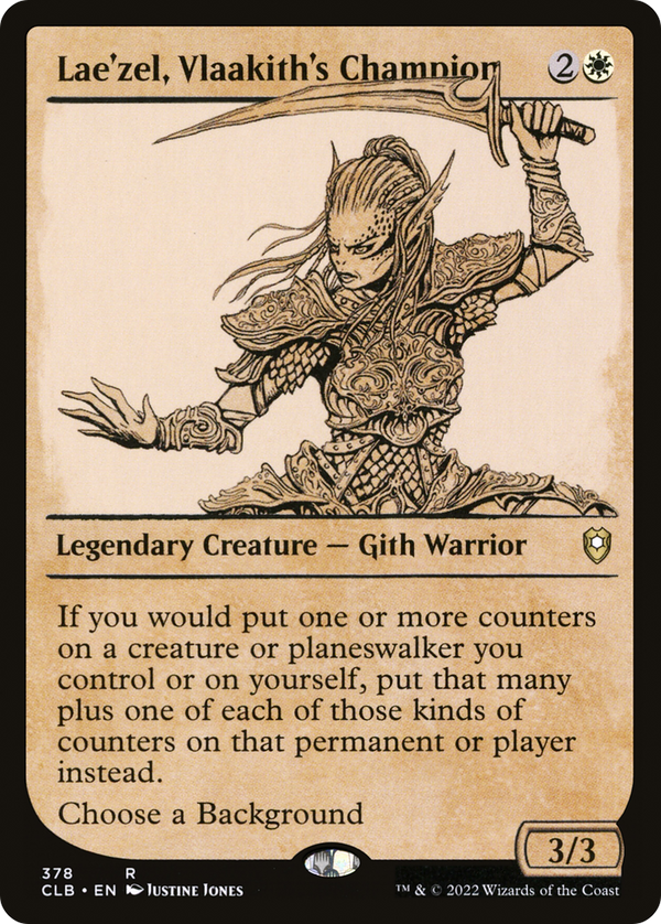 Lae'zel, Vlaakith's Champion (Showcase) (CLB-378) - Commander Legends: Battle for Baldur's Gate: (Showcase) Foil