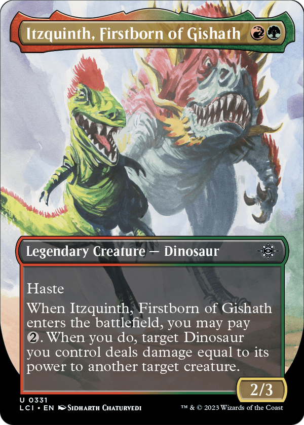Itzquinth, Firstborn of Gishath (Borderless) (LCI-331) - The Lost Caverns of Ixalan