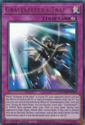Gravekeeper's Trap (MAMA-EN029) - Magnificent Mavens 1st Edition
