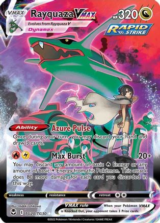 Rayquaza VMAX TG20  - Holofoil SWSH12 Silver Tempest Trainer Gallery - Ultra Rare (140347174)