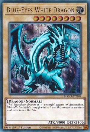 Blue-Eyes White Dragon (Ultra Pharaoh's Rare) (MAMA-EN104) - Magnificent Mavens 1st Edition