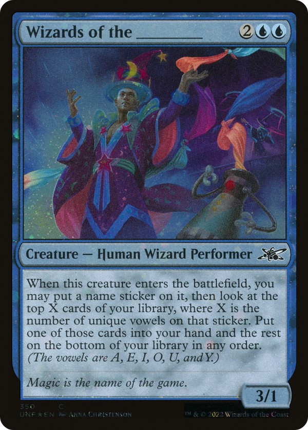 Wizards of the _______ (Galaxy Foil) (UNF-350) - Unfinity Foil