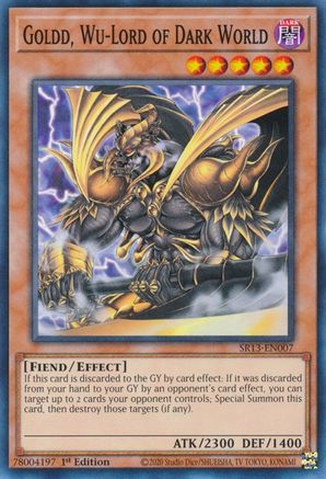 Goldd, Wu-Lord of Dark World (SR13-EN007) - Structure Deck: Dark World 1st Edition