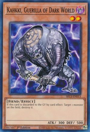 Kahkki, Guerilla of Dark World (SR13-EN013) - Structure Deck: Dark World 1st Edition