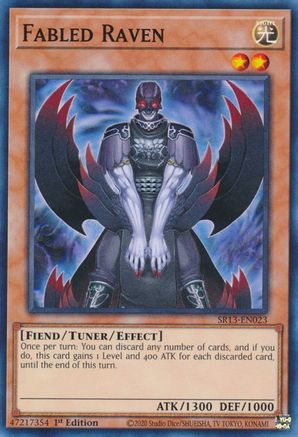 Fabled Raven (SR13-EN023) - Structure Deck: Dark World 1st Edition