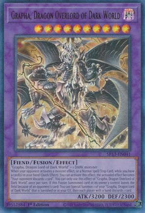 Grapha, Dragon Overlord of Dark World (SR13-EN041) - Structure Deck: Dark World 1st Edition