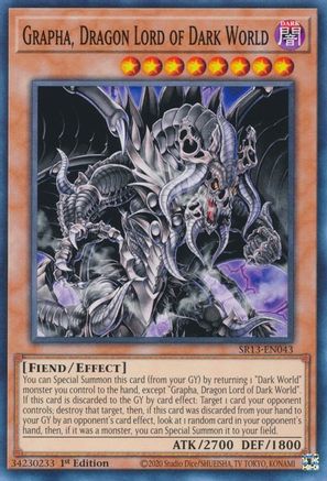 Grapha, Dragon Lord of Dark World (SR13-EN043) - Structure Deck: Dark World 1st Edition