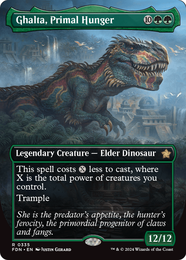 Ghalta, Primal Hunger (Borderless) (FDN-335) - Foundations Foil