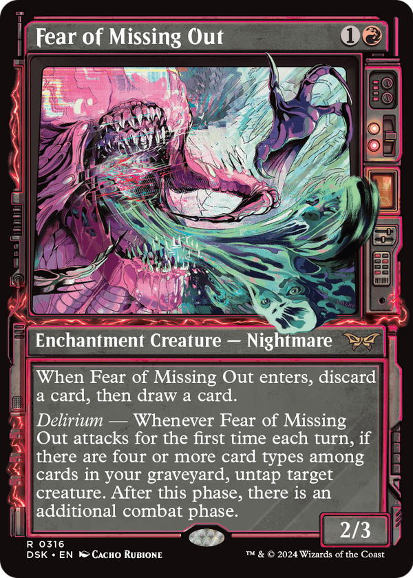 Fear of Missing Out (Showcase) (DSK-316) - Duskmourn: House of Horror: (Showcase) Foil