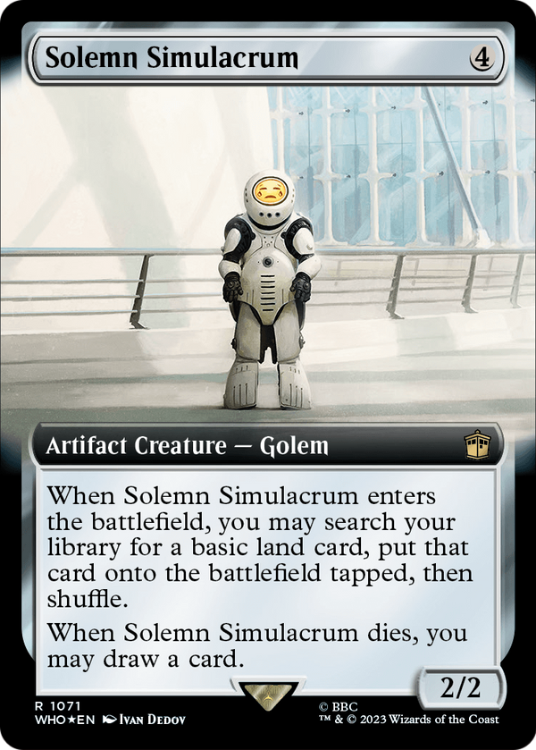 Solemn Simulacrum (Extended Art) (Surge Foil) (WHO-1071) - Doctor Who: (Extended Art) Foil