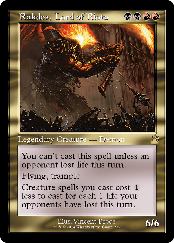 Rakdos, Lord of Riots (Retro Frame) (RVR-379) - Ravnica Remastered