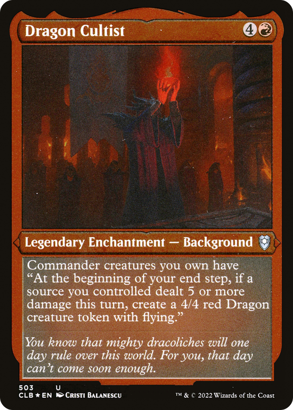 Dragon Cultist (Foil Etched) (CLB-503) - Commander Legends: Battle for Baldur's Gate Foil