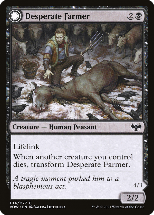 Desperate Farmer (VOW-104) - Innistrad: Crimson Vow: (Double Faced Transform)