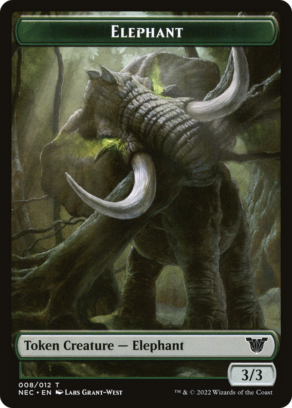 Elephant (TNEC-008) - Neon Dynasty Commander Tokens Foil