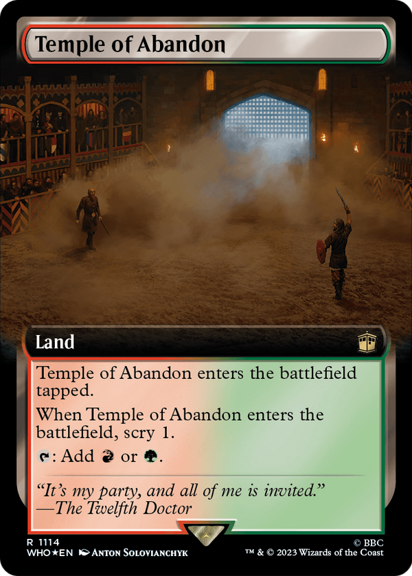 Temple of Abandon (Extended Art) (Surge Foil) (WHO-1114) - Doctor Who: (Extended Art) Foil