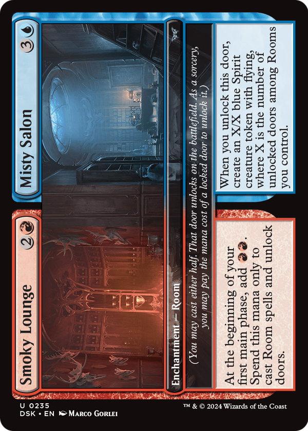 Smoky Lounge // Misty Salon (DSK-235) - Duskmourn: House of Horror Foil