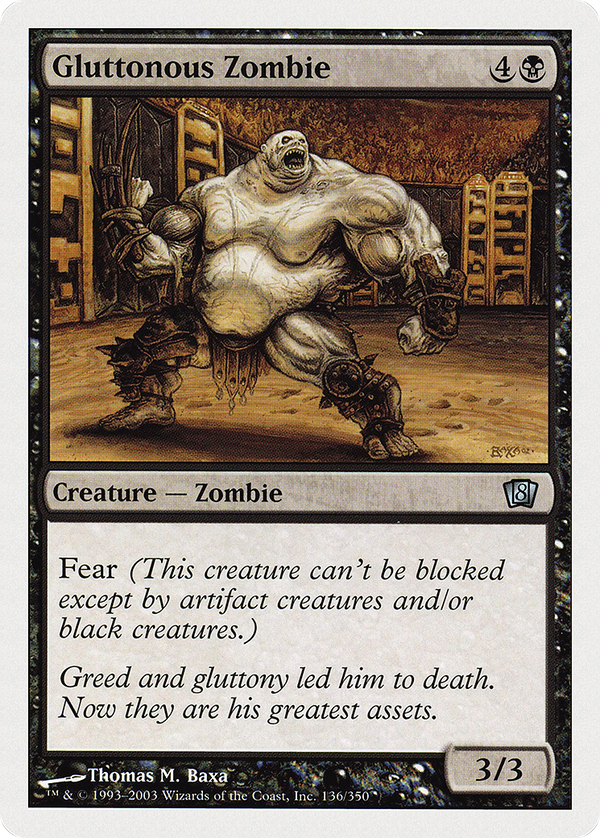 Gluttonous Zombie (8ED-136) - 8th Edition Foil