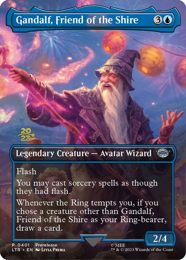 Gandalf, Friend of the Shire (PRE-401) - Tales of Middle-earth Promos (Borderless) Foil
