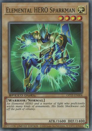 Elemental HERO Sparkman (OPTP-EN004) - Miscellaneous Promotional Cards Limited