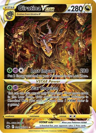 Giratina VSTAR (Secret) GG69  - Holofoil SWSH Crown Zenith Galarian Gallery - Secret Rare (105288644)