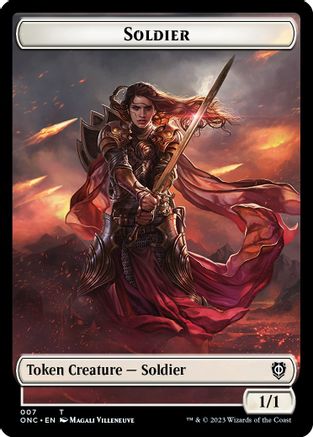 Soldier (007) // Angel (002) Double-sided Token (ONC-) - Commander: Phyrexia: All Will Be One